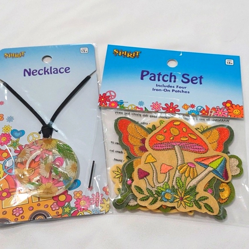 Peace Out Patches and a Necklace. NEW in Package .